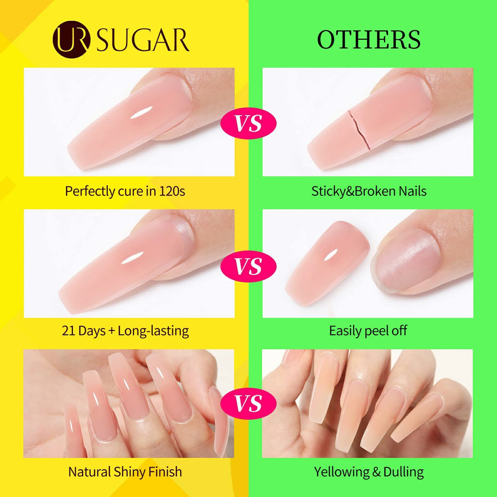 UR SUGAR detailed gel application demonstrates easy layering for neon nails.