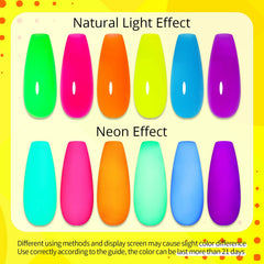 UR SUGAR neon yellow nails radiate bright holiday energy.