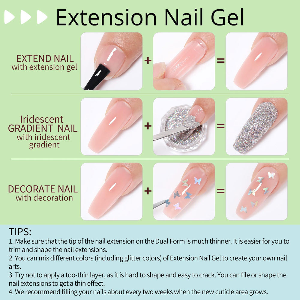 UR SUGAR Orange jelly extension brings bright color perfect for party looks.