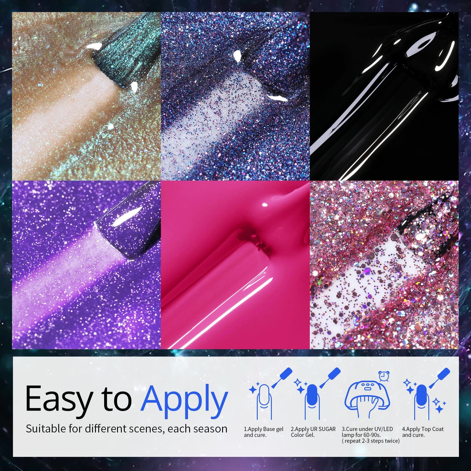 UR SUGAR red thermal gel polish changes with body heat for playful accents.