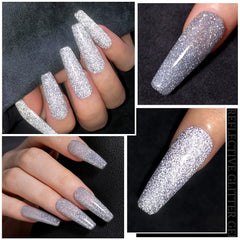 UR SUGAR Glitter gel polish close-up shows rich pigment for bold manicures.