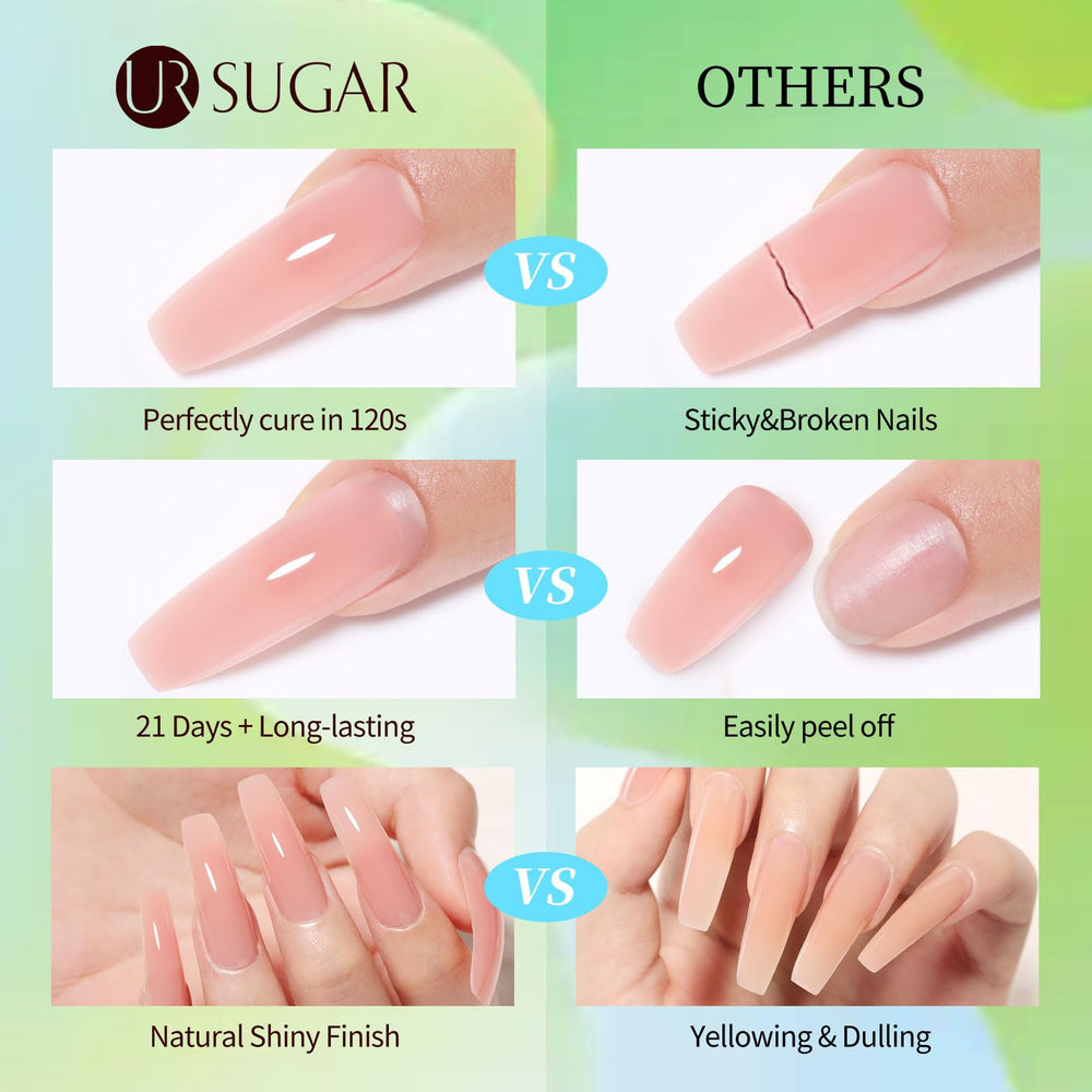 UR SUGAR Yellow jelly extension delivers sunny color for bold styles.