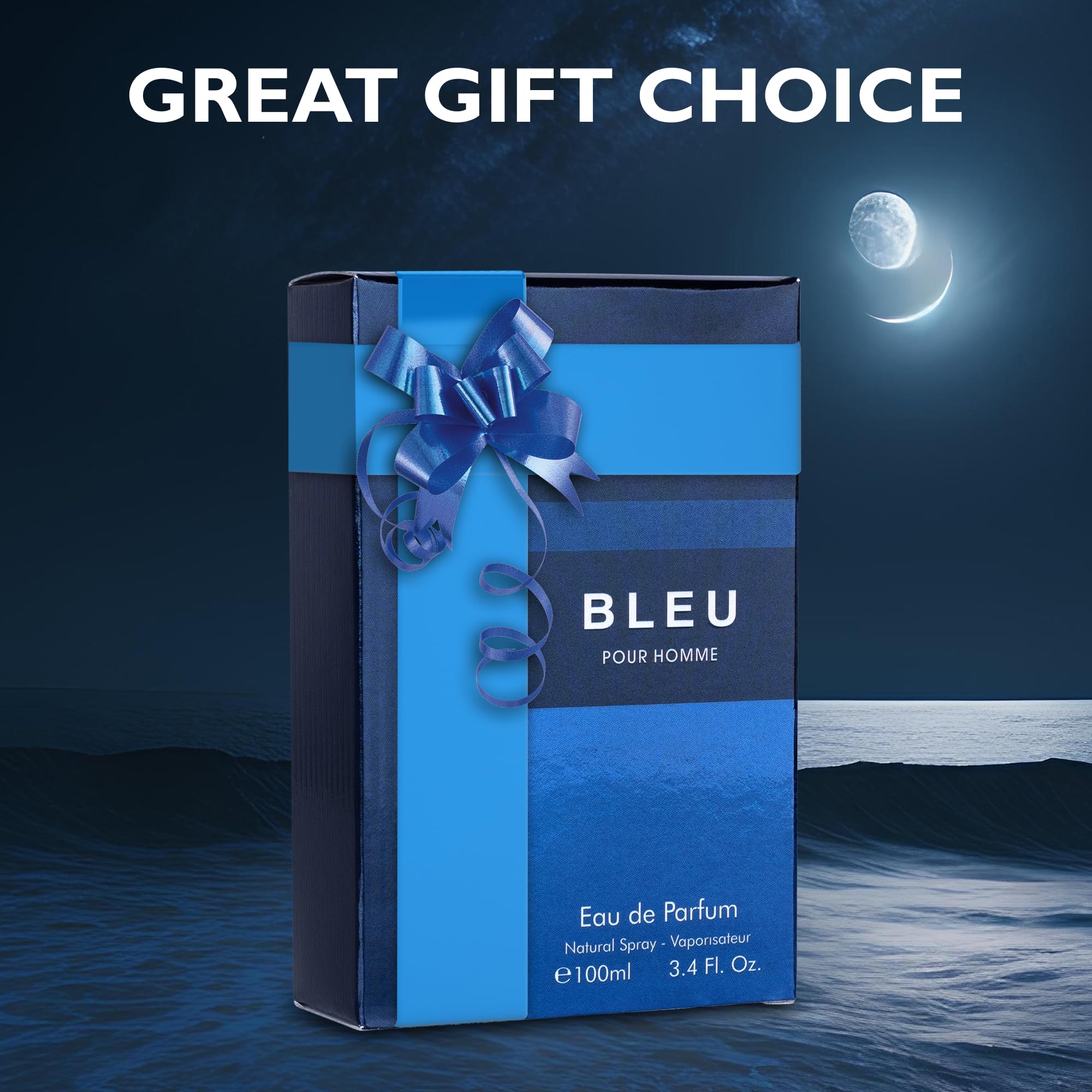 Urban Collection Bleu for Men size 3-4 oz bottle fits travel and gifting.