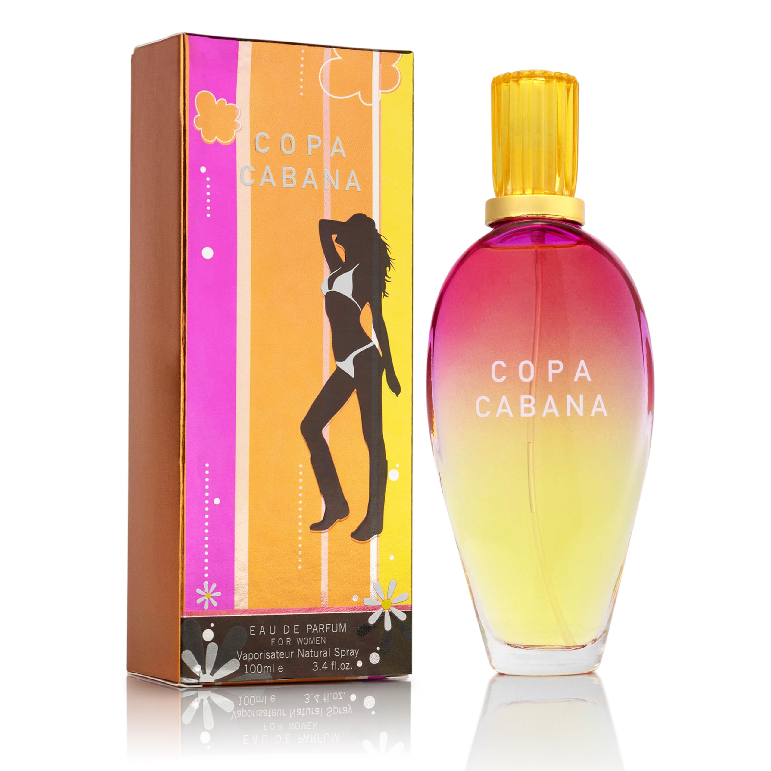 URBAN COLLECTION Copa Cabana bottle tilted, elegant packaging for daily sophistication.