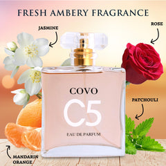 URBAN COLLECTION Covo C5 top notes orange and jasmine, refreshing start.