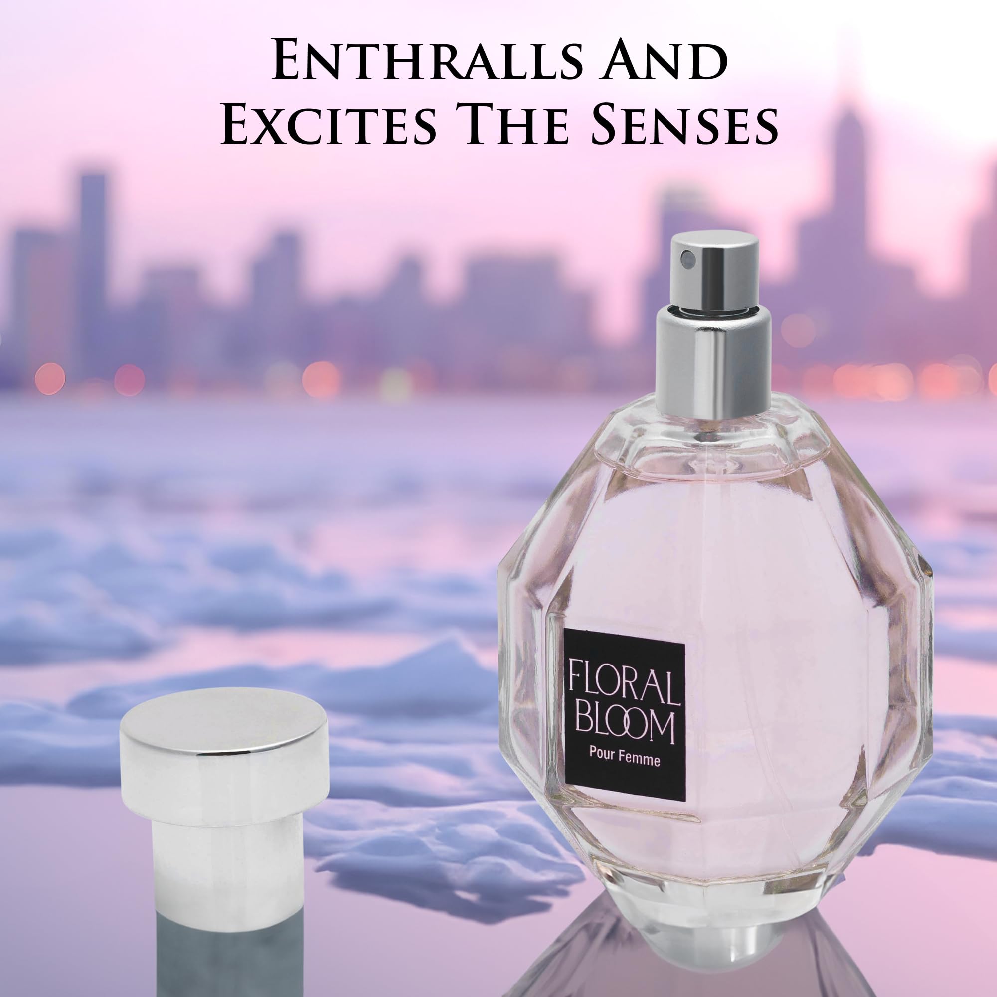 Urban Collection Floral Bloom elegant vertical bottle display idea