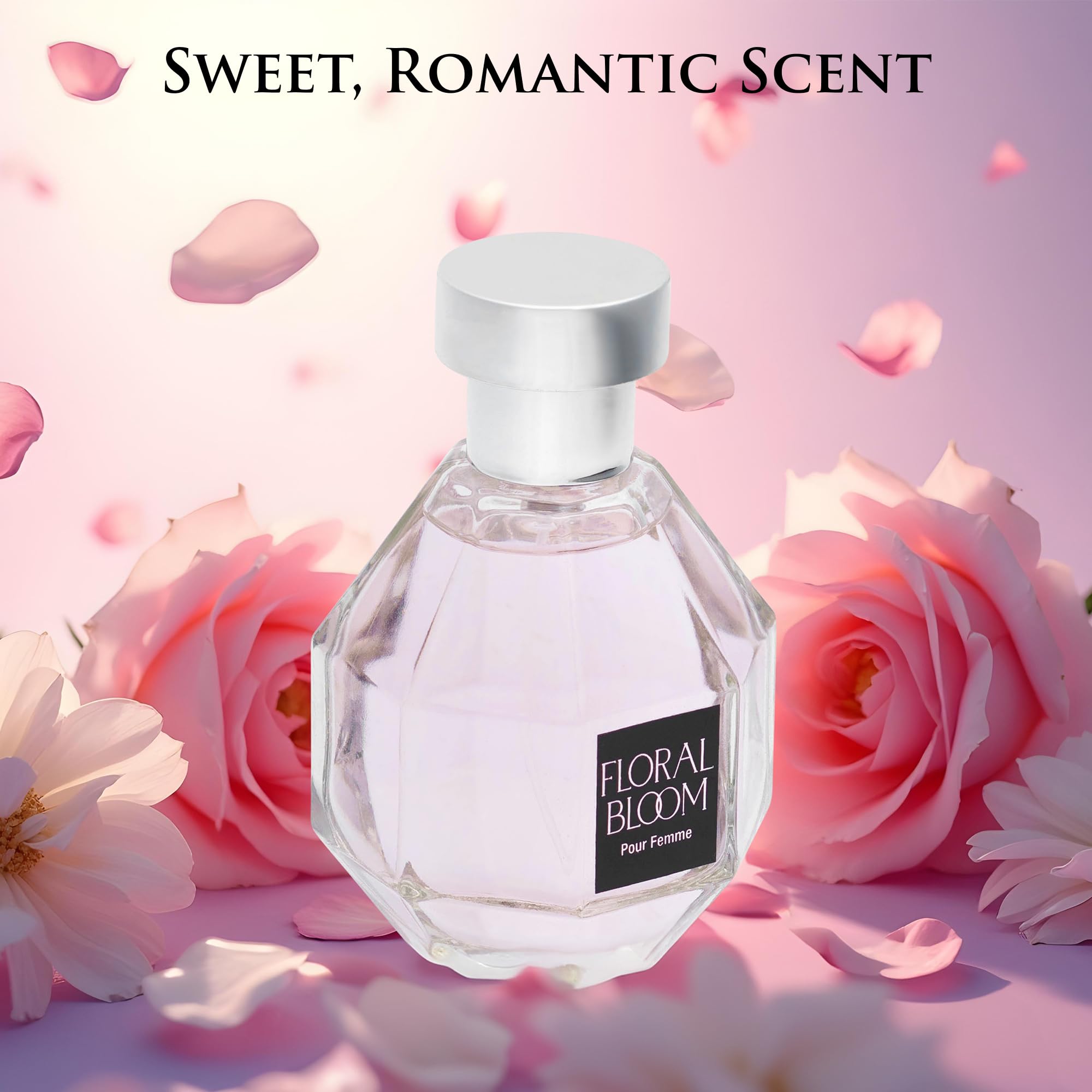 Urban Collection Floral Bloom label closeup, premium branding and luxe vibe