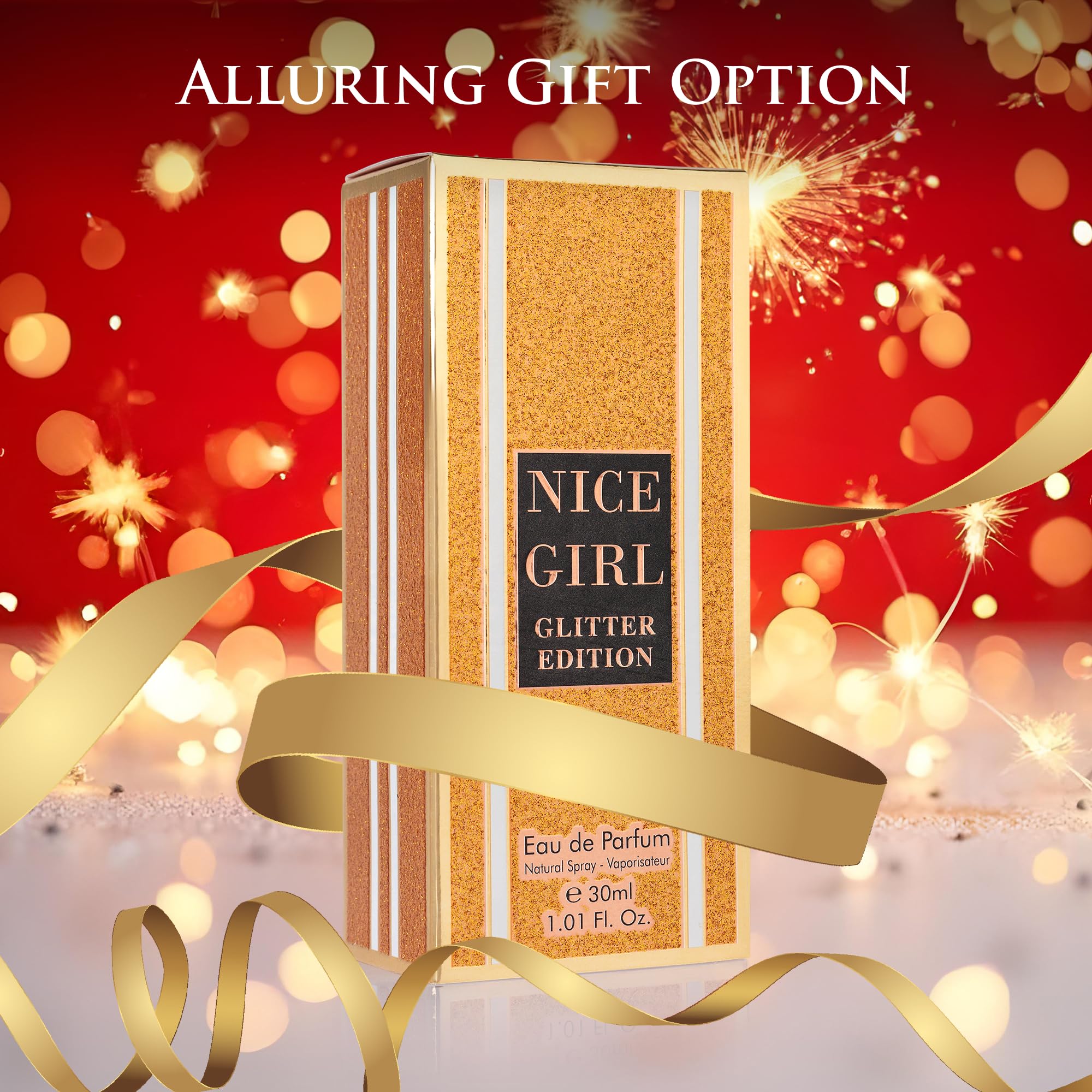 URBAN COLLECTION Nice Girl Glitter Edition texture-detail close-up highlighting scent richness.