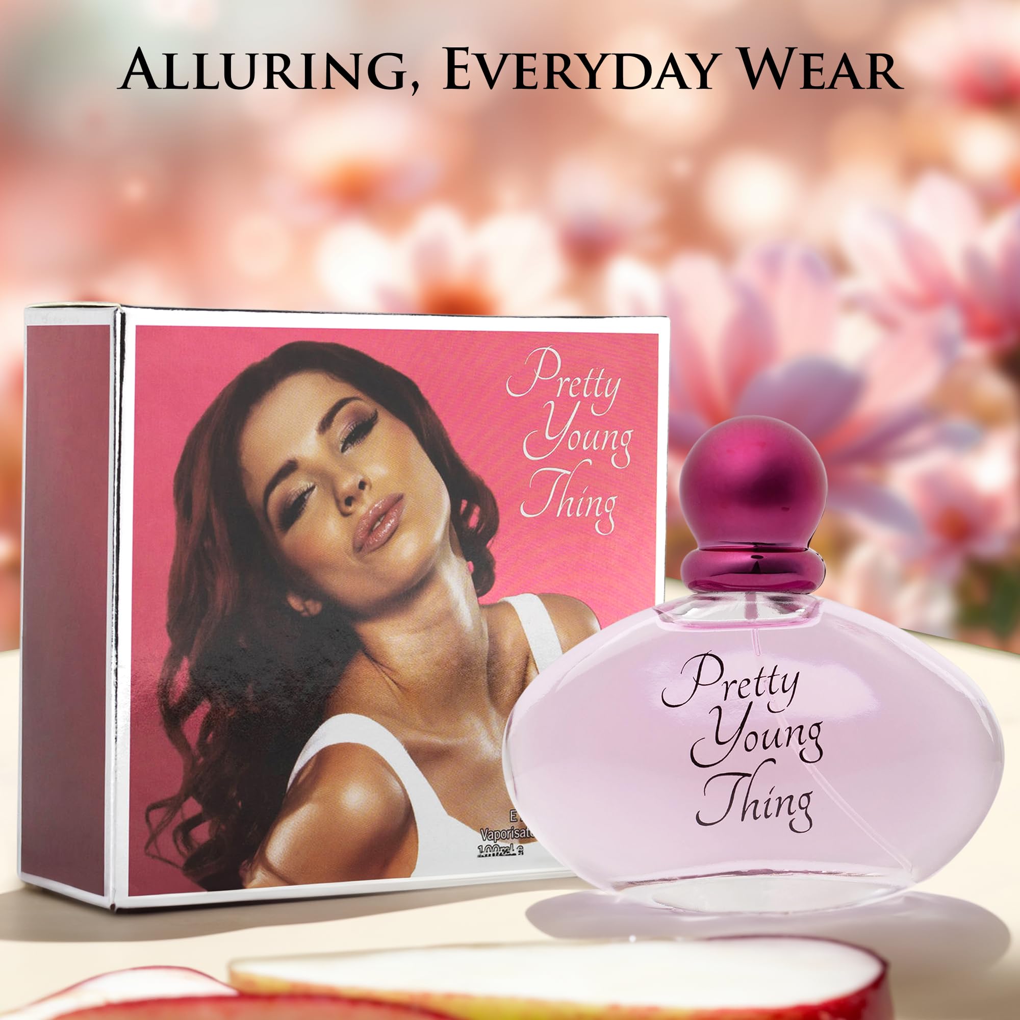 URBAN COLLECTION Pretty Young Thing base notes musk and sandalwood for lasting sophistication.