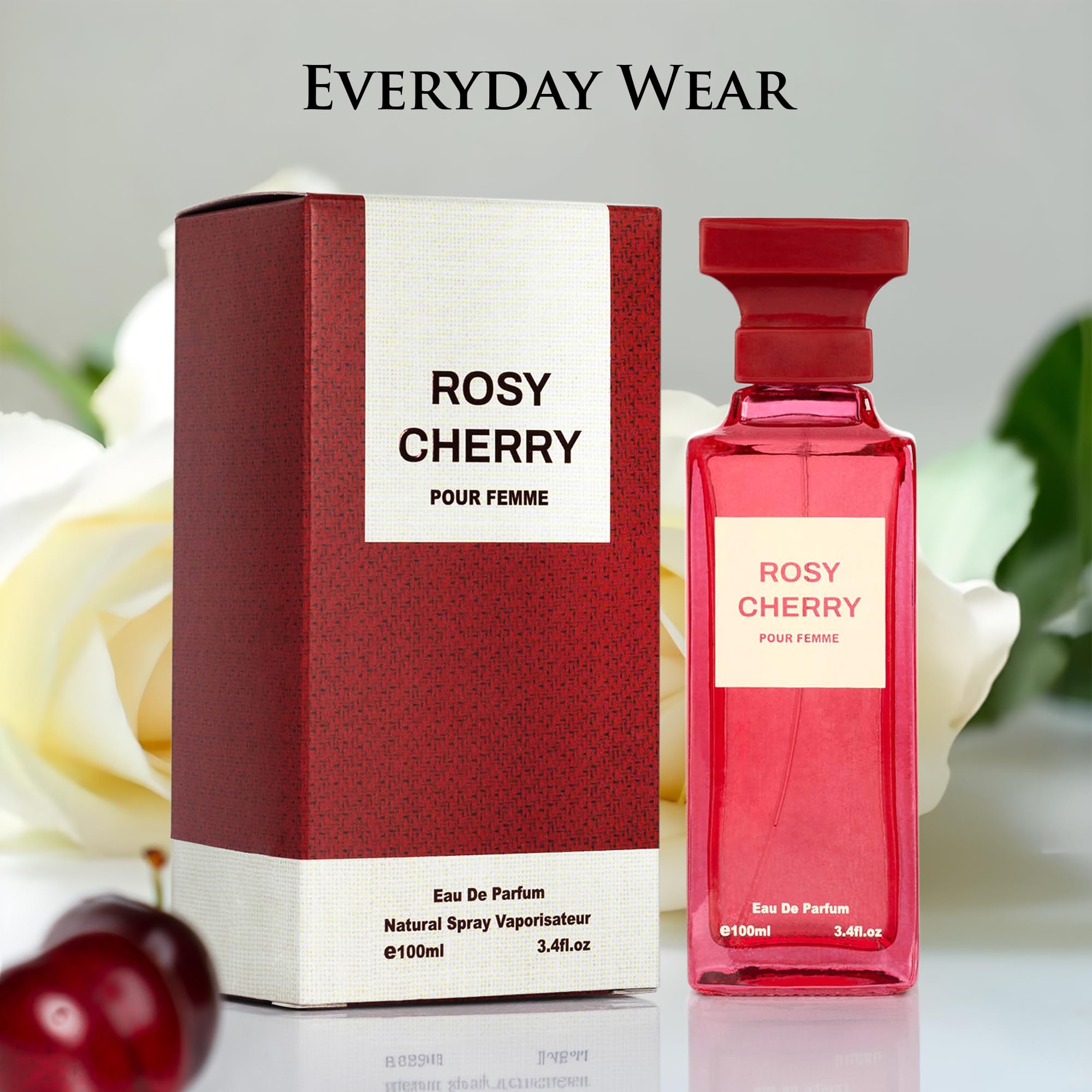 Urban Collection Rosy Cherry top notes image, highlighting cherry and almond opening.