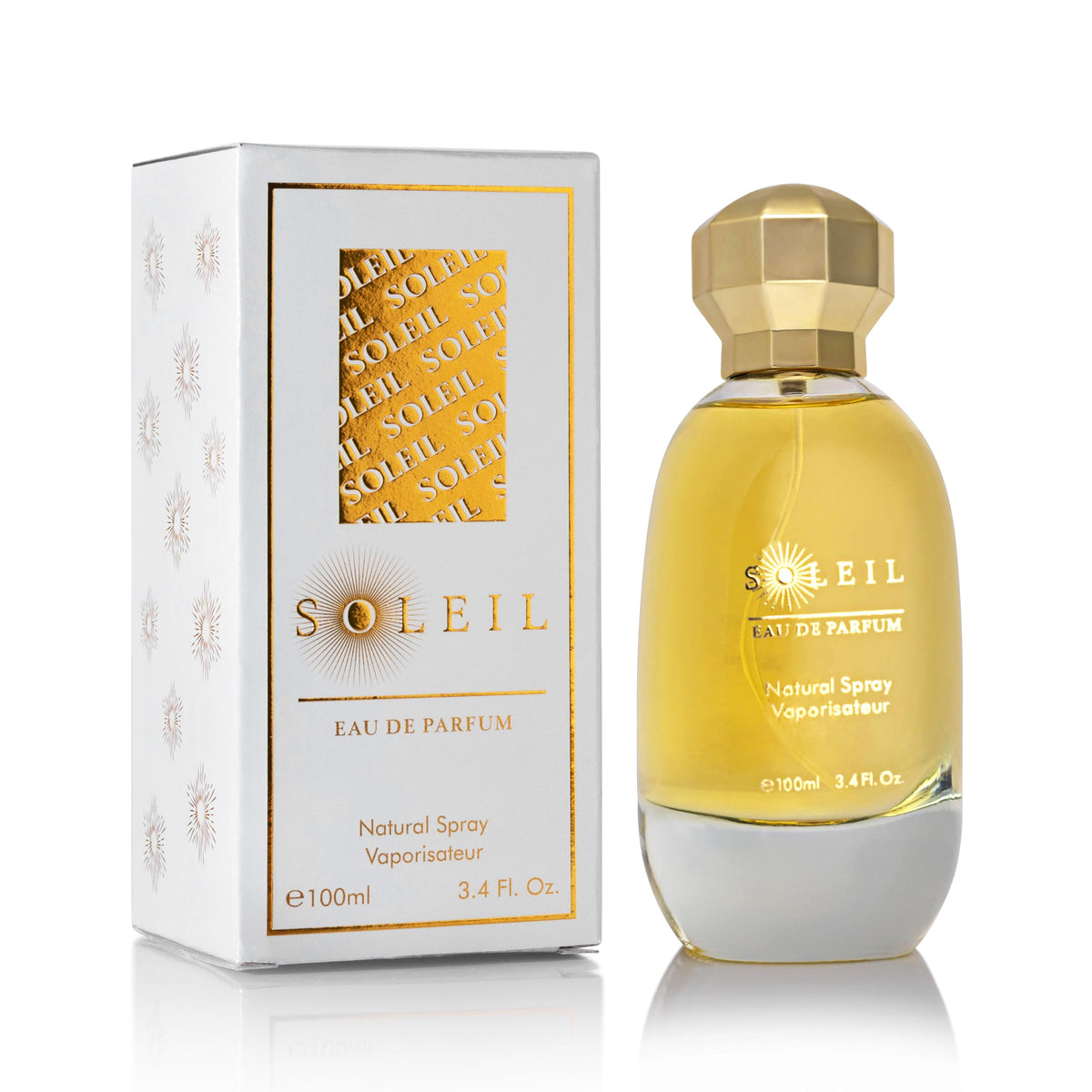 URBAN COLLECTION Soleil for Women bottle closeup, premium packaging ideal for gifting occasions.