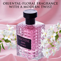URBAN COLLECTION Valentine amber floral note close-up emphasizes jasmine and vanilla warmth.