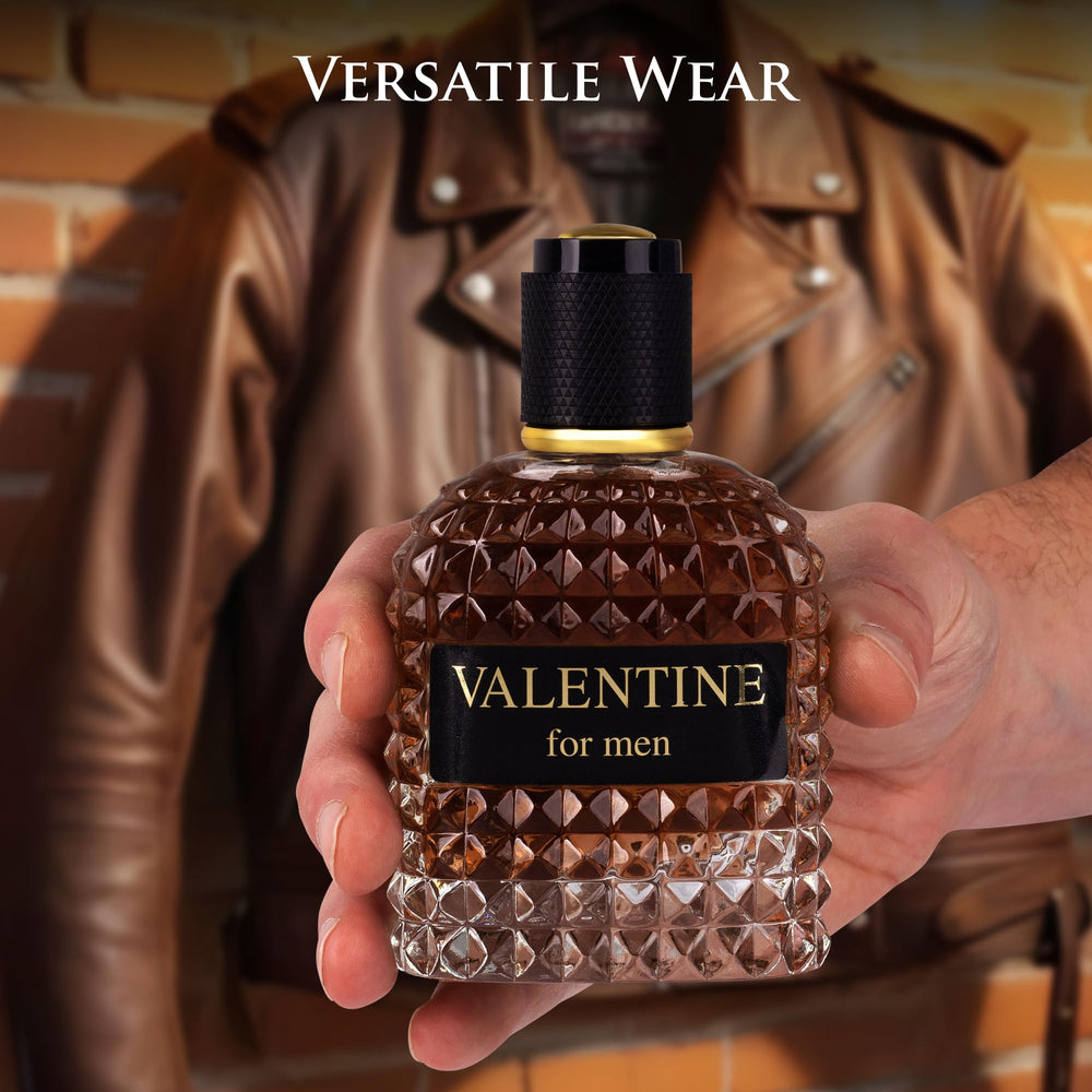 URBAN COLLECTION Valentine for Men bottle cap close-up suggests luxury craftsmanship.