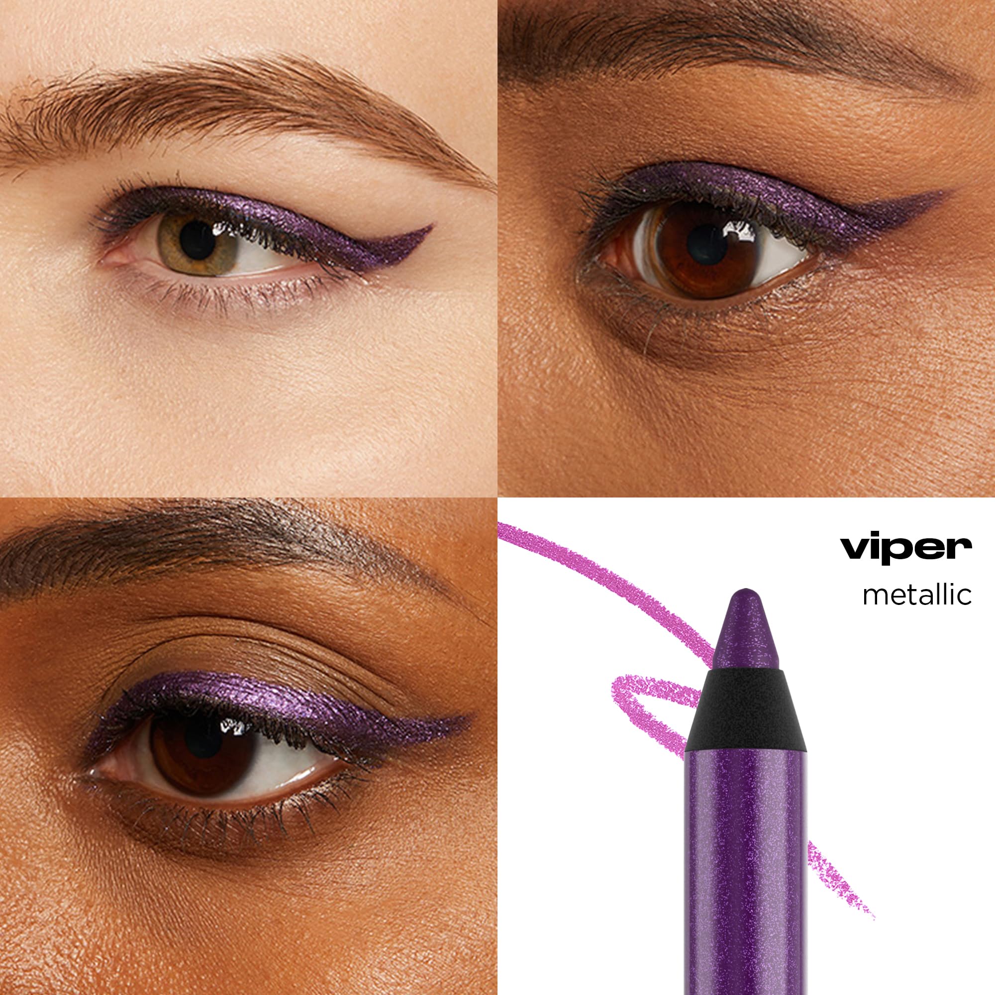 Urban Decay Viper swatches show metallic purple shimmer for bold looks