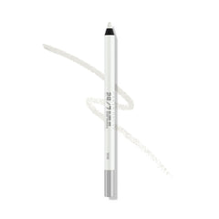 Urban Decay 24/7 Glide-On Yeyo metallic white swatch showing long-lasting shimmer
