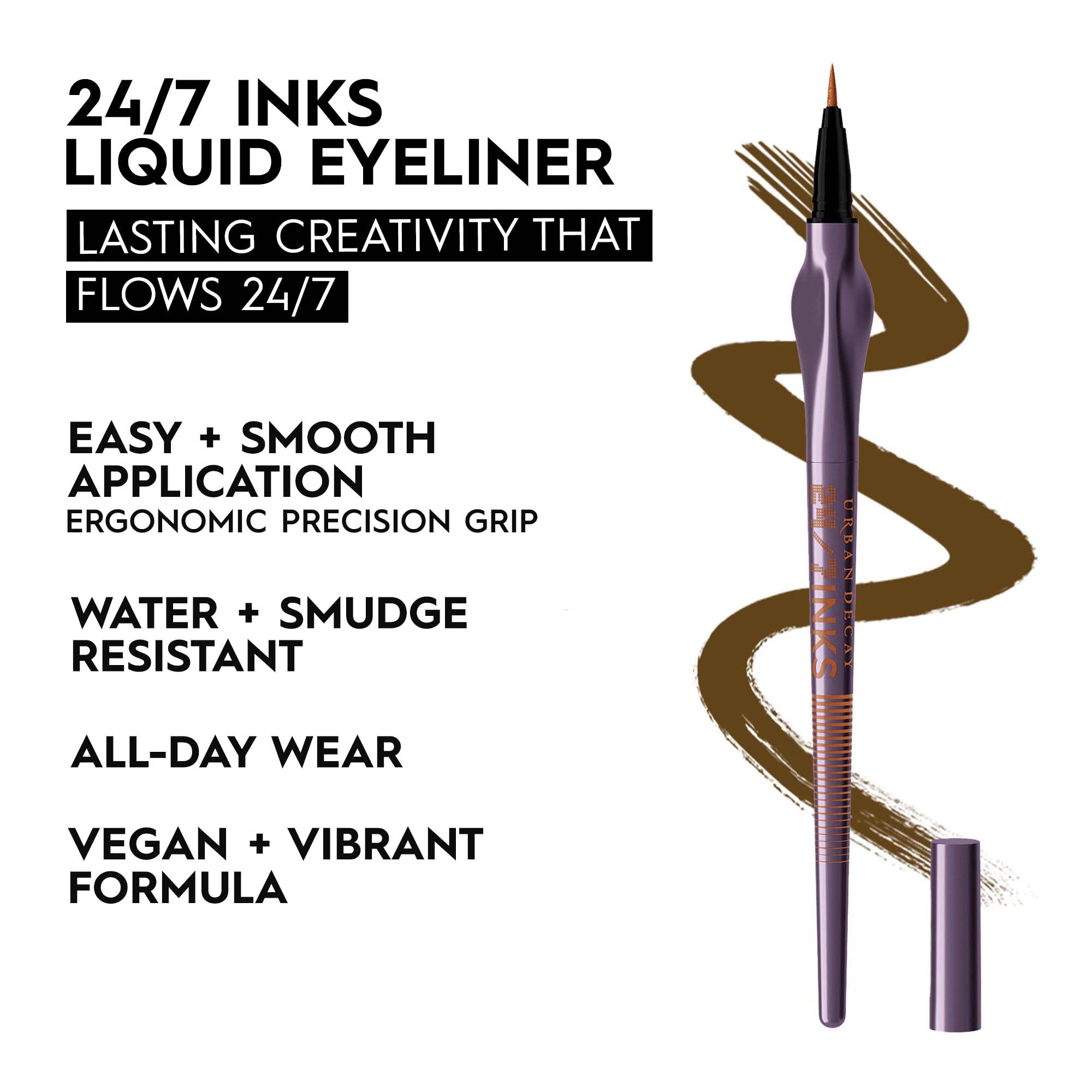 Urban Decay 24/7 Inks flow-through design ensures smooth color delivery