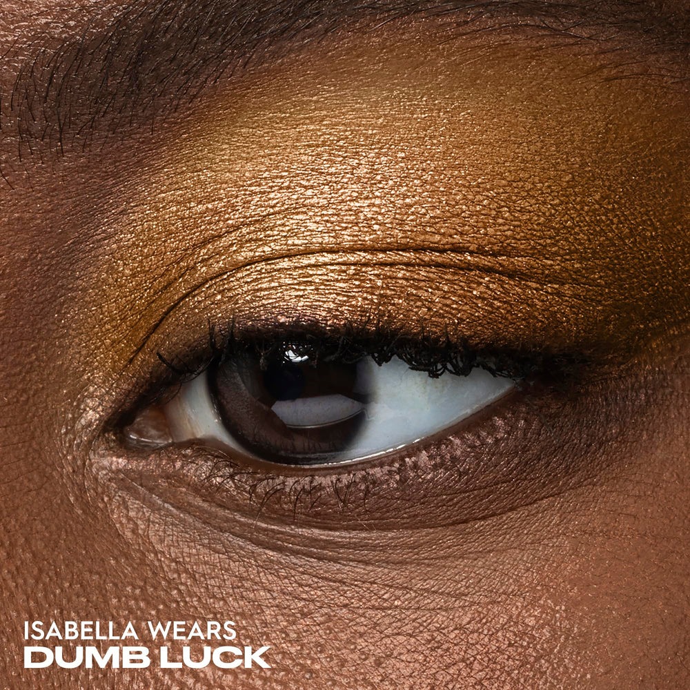 Close-up swatch of Dumb Luck shows rich pigment and smooth blend.