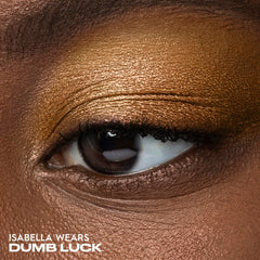 Close-up swatch of Dumb Luck shows rich pigment and smooth blend.