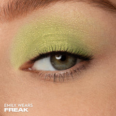 Urban Decay 24/7 single in Freak for crease-free application with smooth blending.