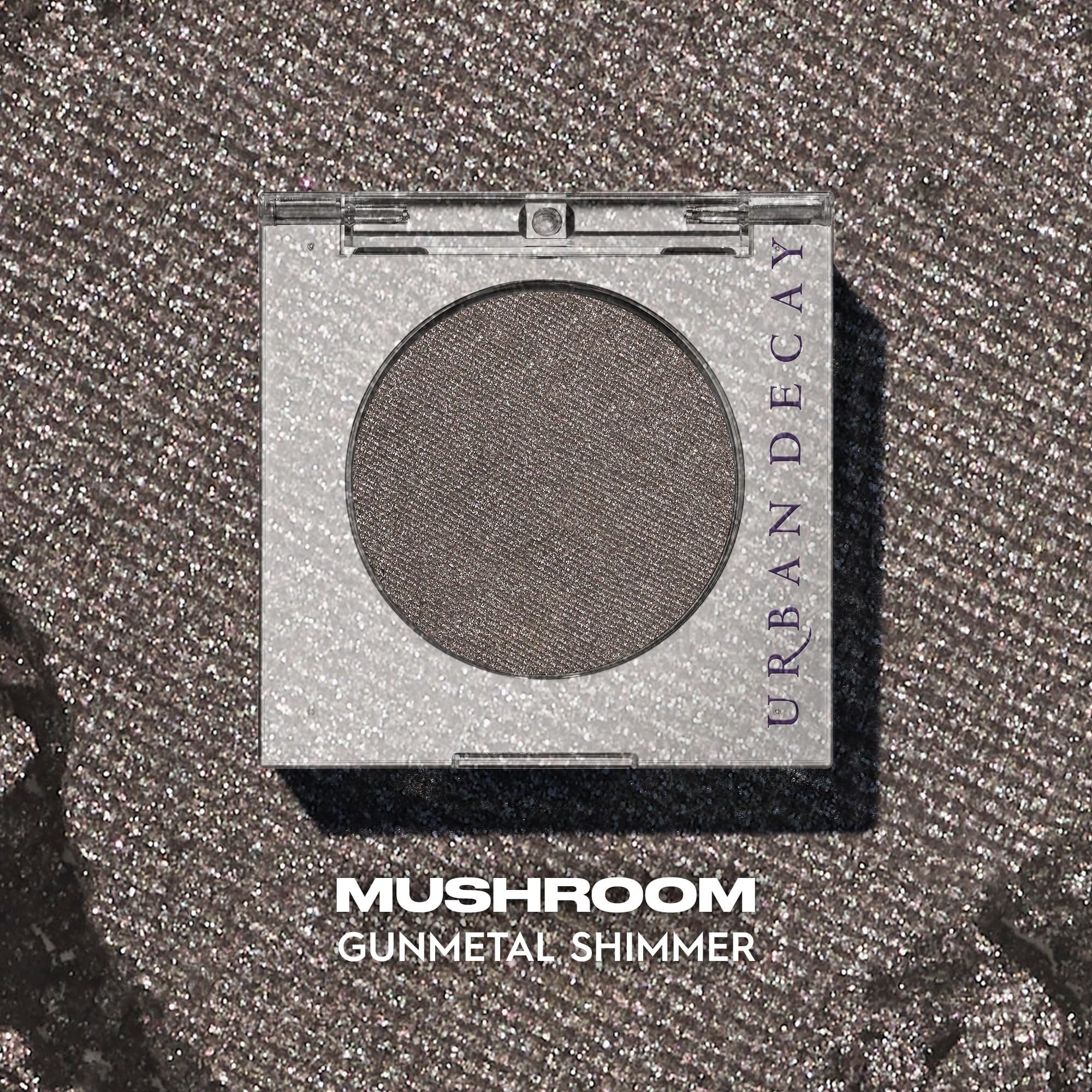 Urban Decay 24/7 Eyeshadow Single Mushroom applied dry for soft wash of color