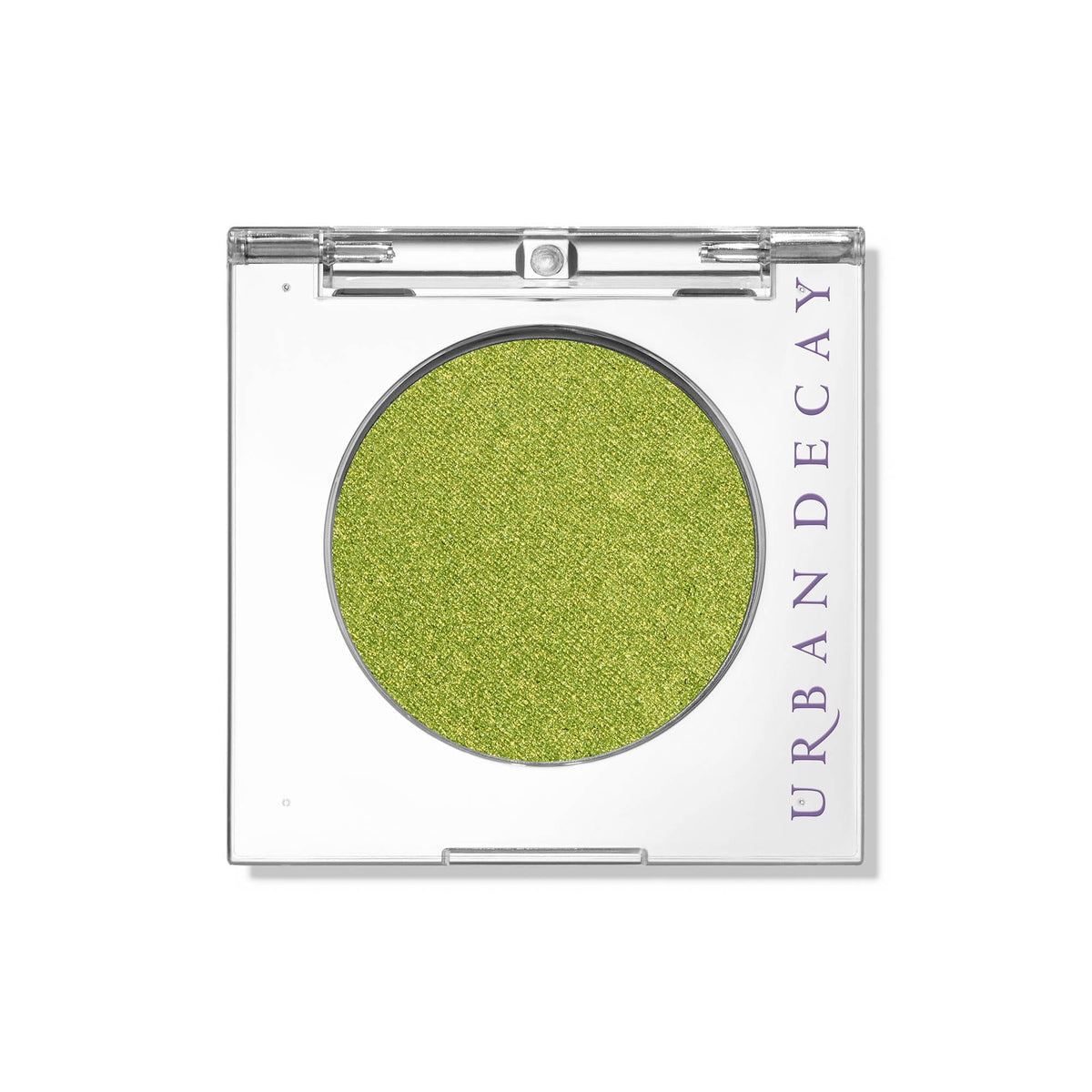 Urban Decay 24/7 single in Freak lime green shimmer for bold, crease-free color.