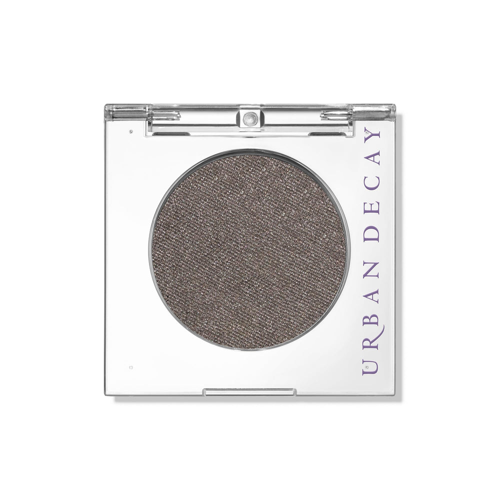 Urban Decay 24/7 Eyeshadow Single Mushroom Gunmetal Shimmer swatch showing rich metallic pigment