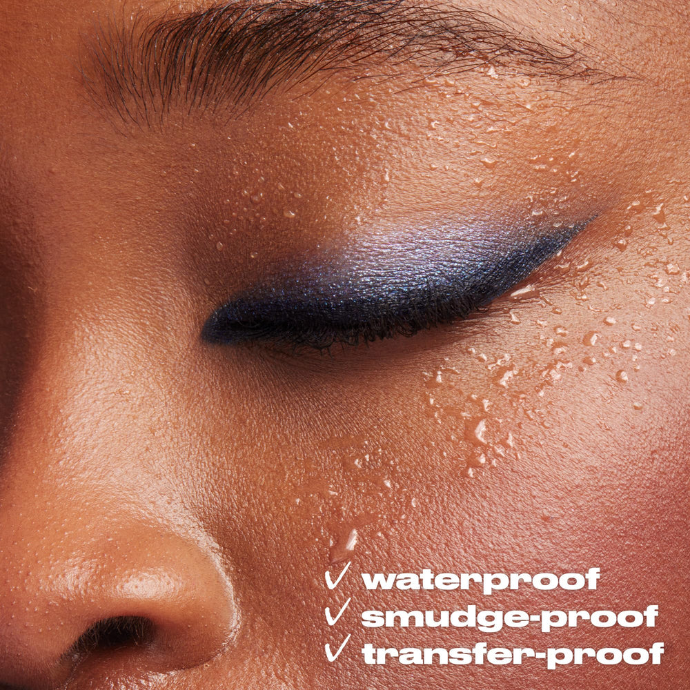 URBAN DECAY 24/7 Glide-On Electric Empire waterproof swatches resist smudging in humidity.
