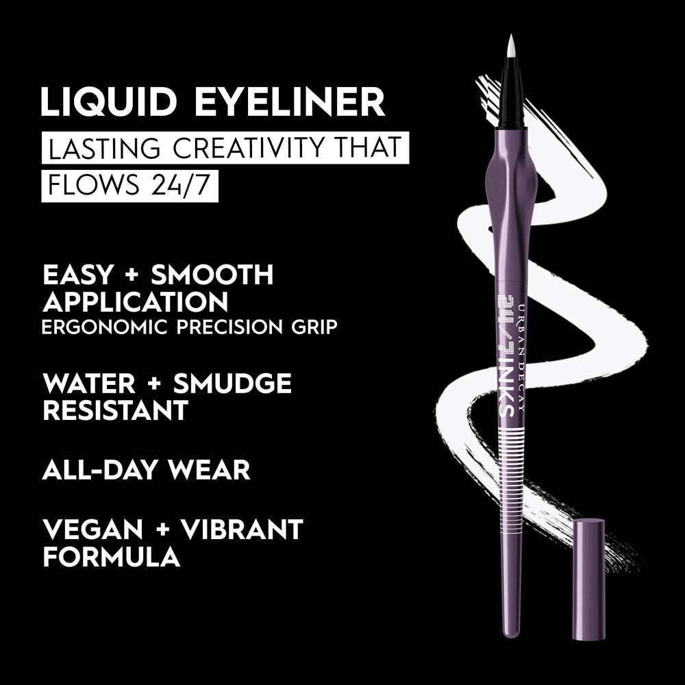 URBAN DECAY 24/7 Inks waterproof formula resists sweat and tears for all-day wear.