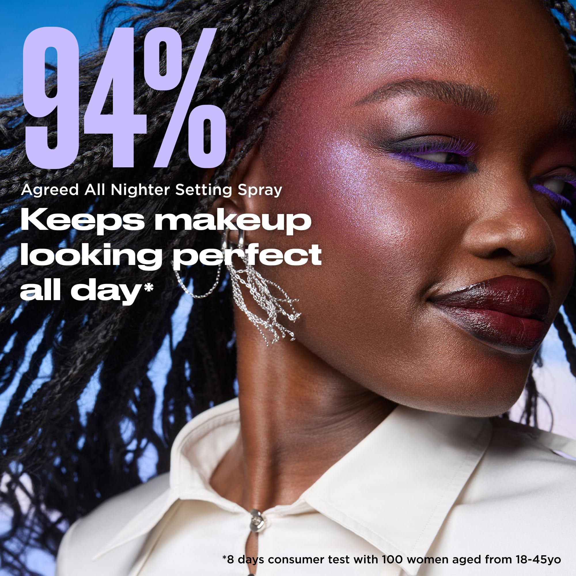 Urban Decay All Nighter close up during heat use shows glide and grip
