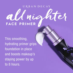 Urban Decay All Nighter hydration boost keeps skin comfortable during wear.