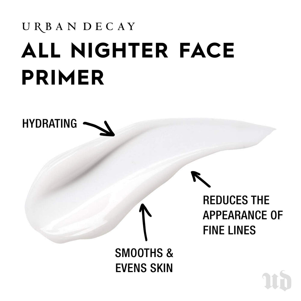 Urban Decay All Nighter sheer texture application demonstrates a lightweight, invisible base.