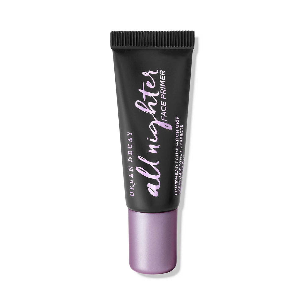 Urban Decay All Nighter travel-size bottle for on-the-go primer use.