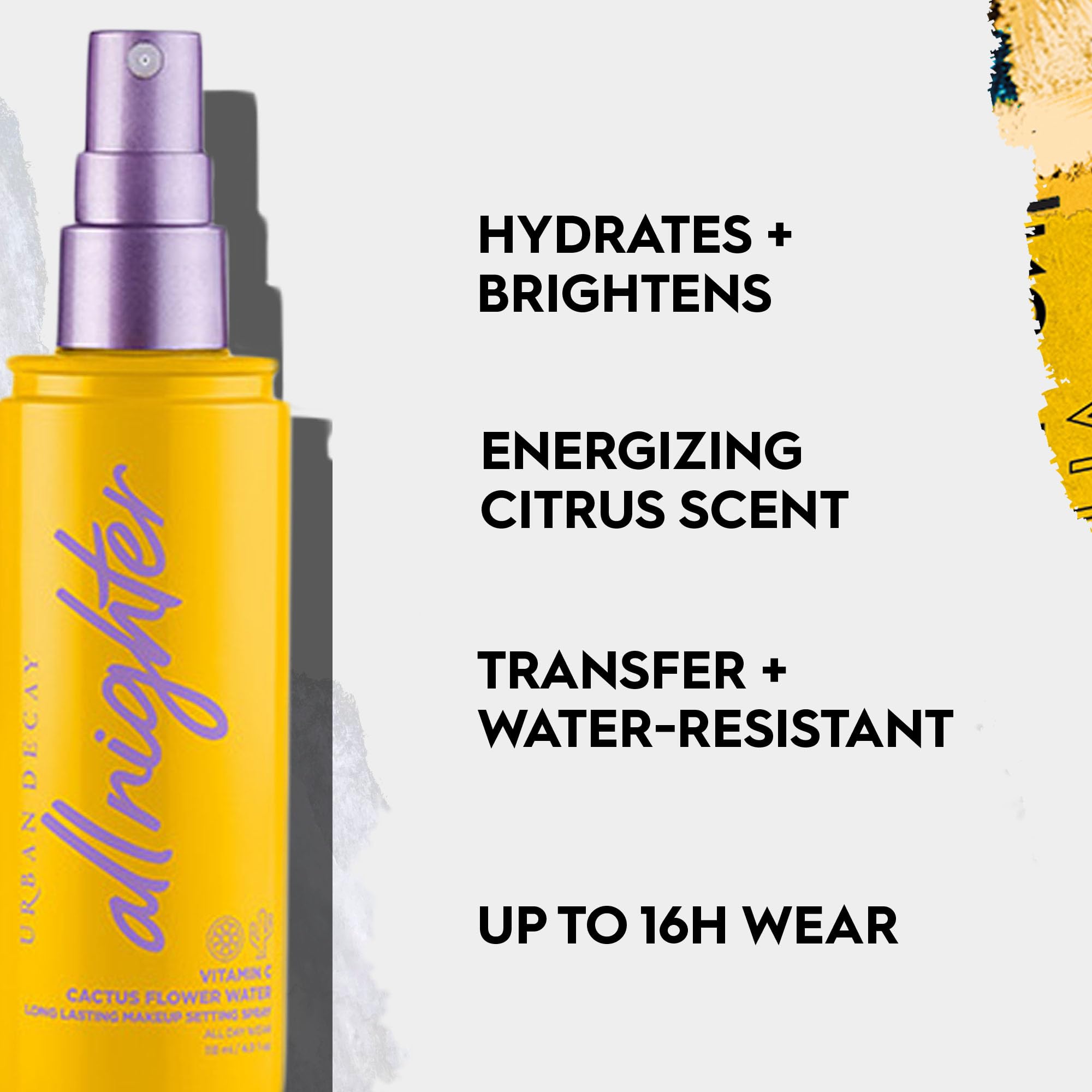 Urban Decay All Nighter vitamin-c setting spray mist application for seamless finish