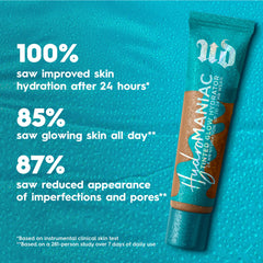 Urban Decay Hydromaniac application tip demonstrates easy blend with fingers.