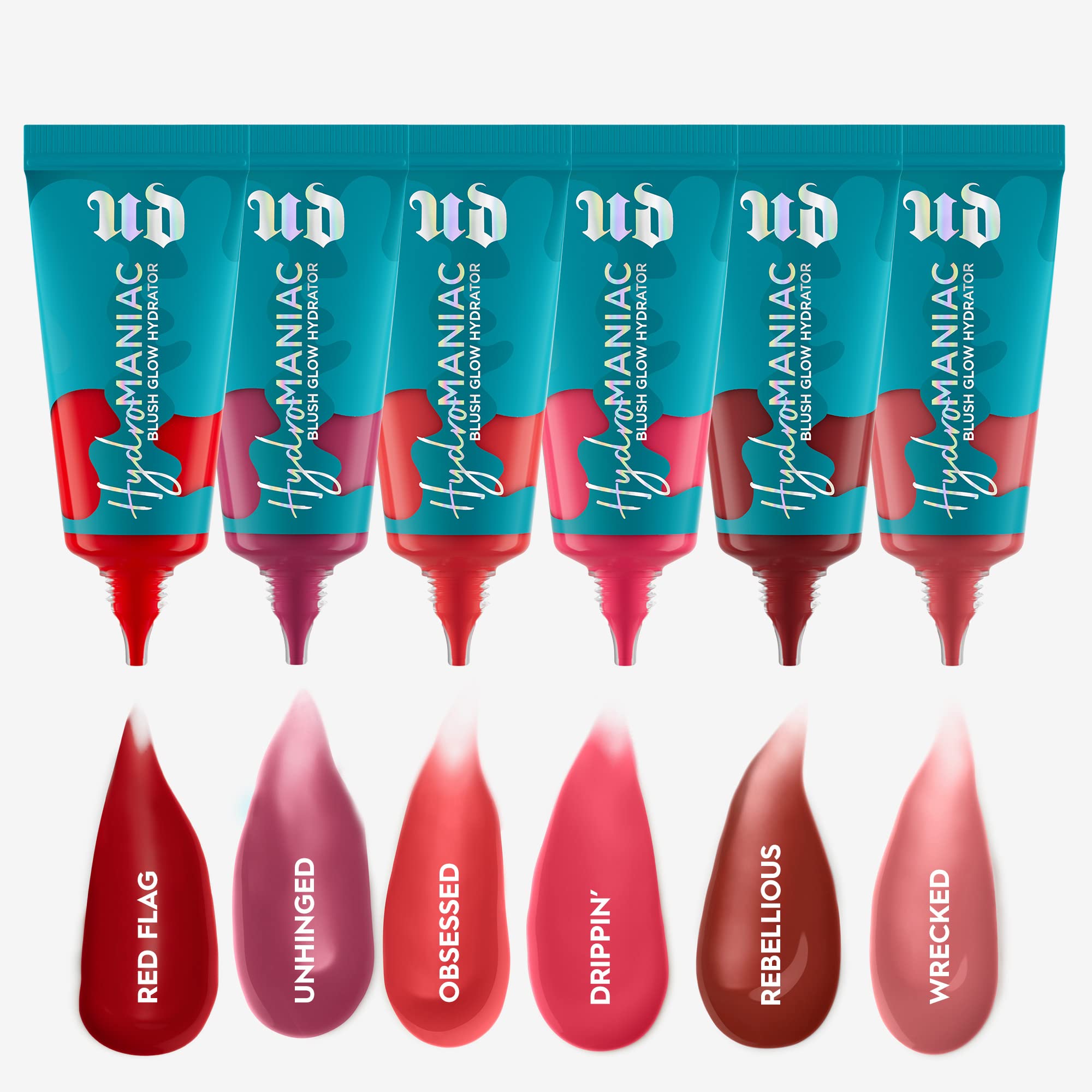 Urban Decay Hydromaniac cheek swatch reveals rosy glow and blendable finish