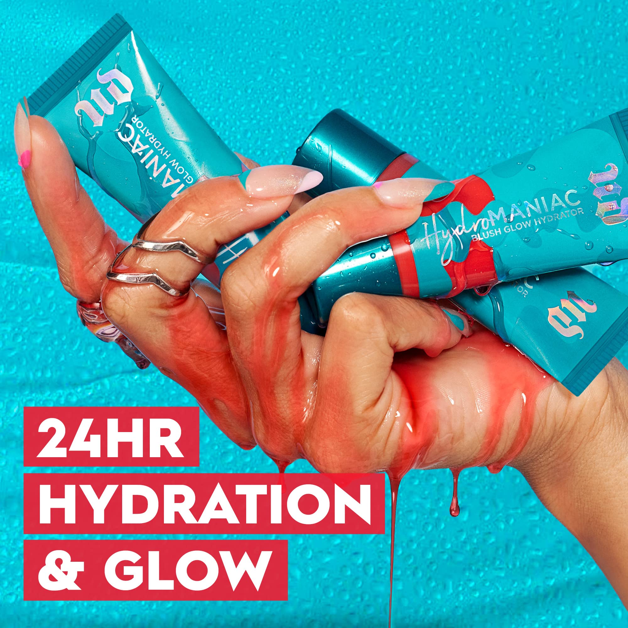 Urban Decay Hydromaniac packaging highlights vegan and cruelty free formula