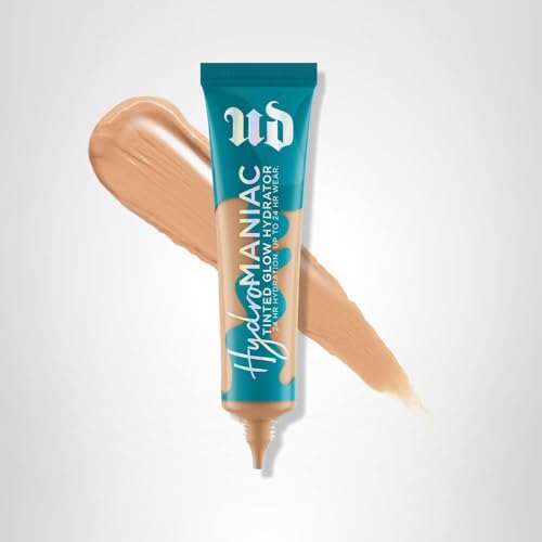 Urban Decay Hydromaniac with All Nighter for longer wear on dehydrated skin.