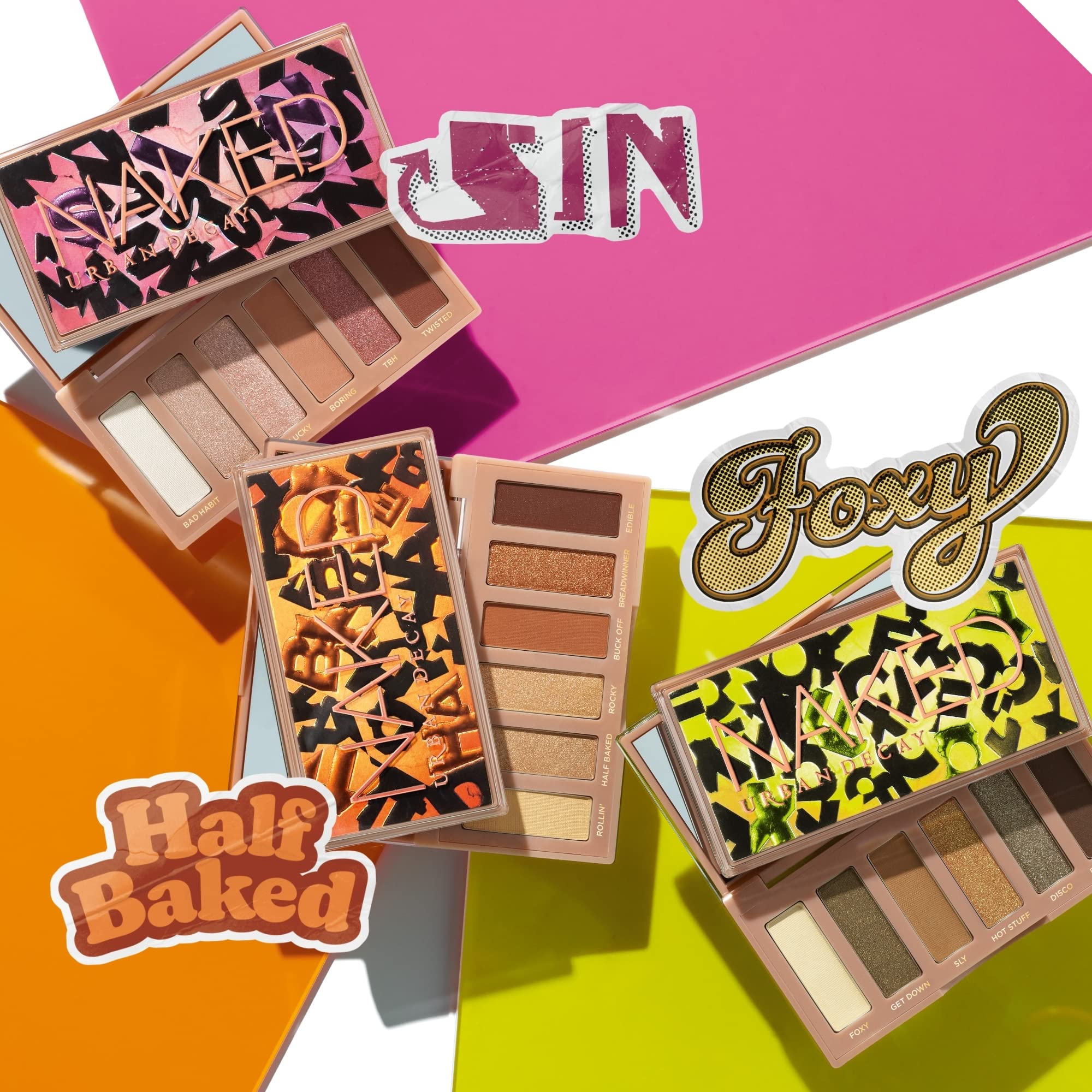 Urban Decay Naked Mini Sin palette application shows blendable, creamy shadows.