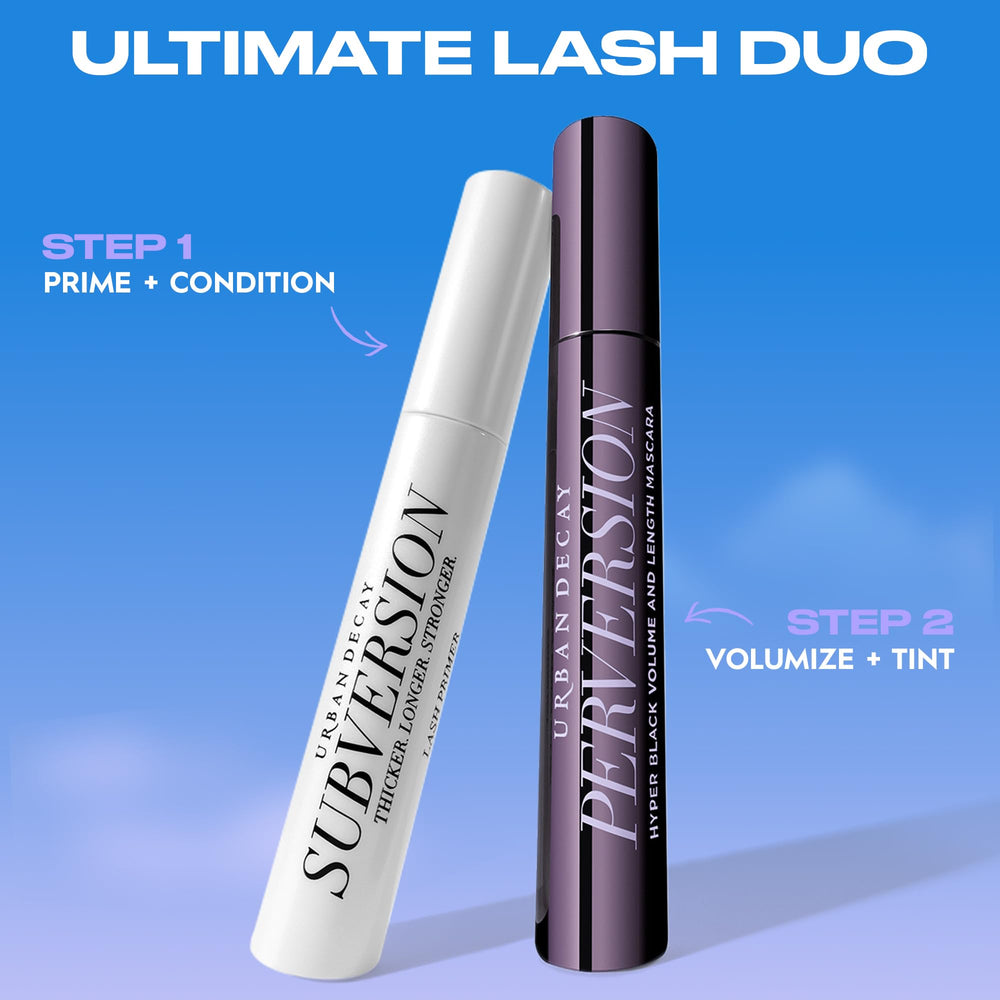 Urban Decay Perversion Mascara application in progress on lashes