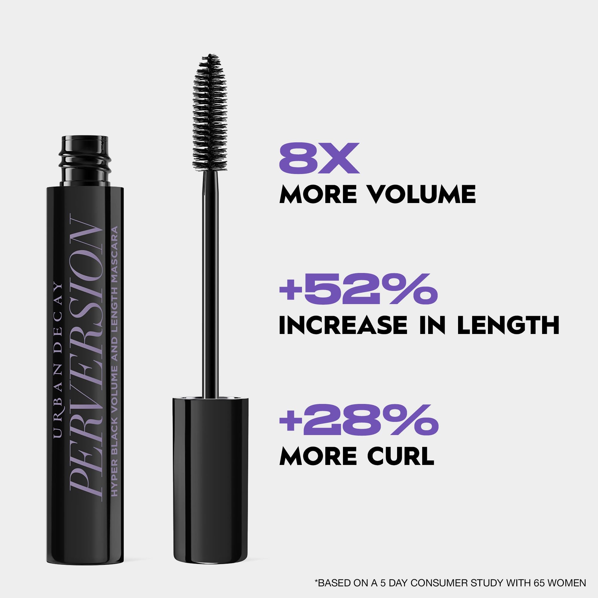 Urban Decay Perversion Volumizing Mascara lashes first coat showing added volume