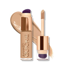 Urban Decay Quickie 24HR concealer bottle and brush for quick, full-coverage application.