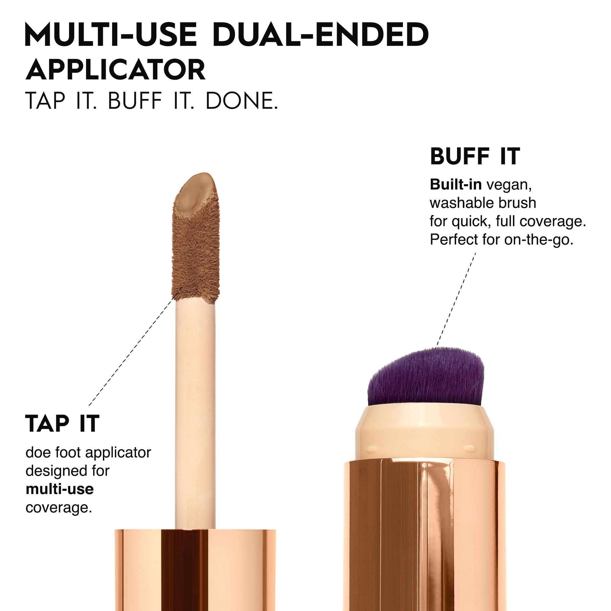 Urban Decay Quickie 24HR concealer swatch on skin for bright under-eyes