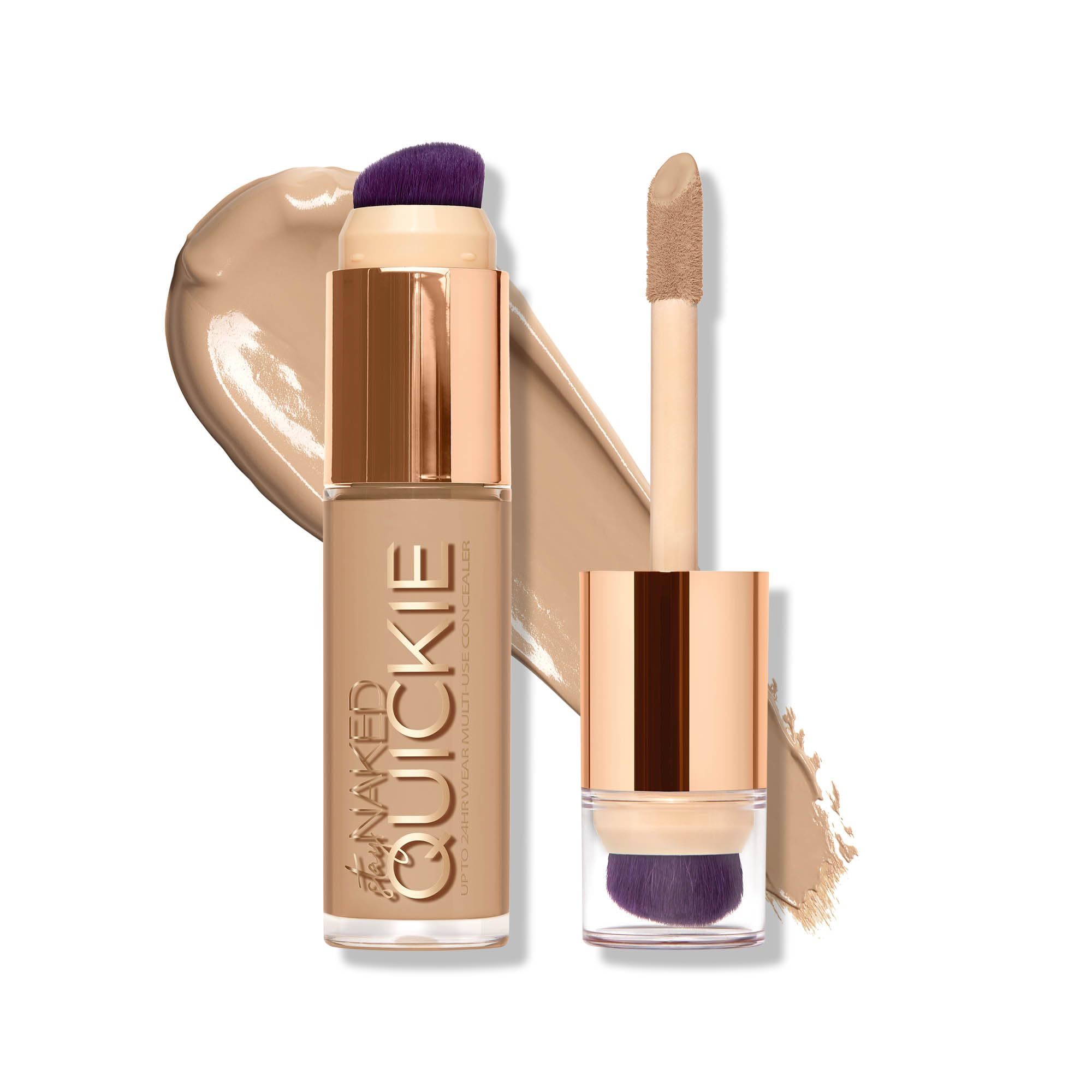Urban Decay Quickie 24HR concealer wand swatch for natural full coverage