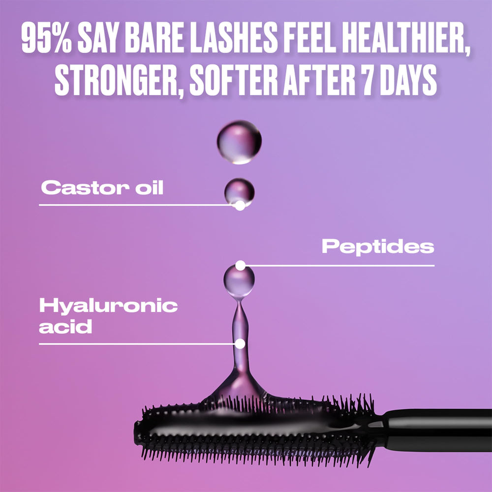 Urban Decay Tube Job lash mascara serum-soaked formula for lash care.