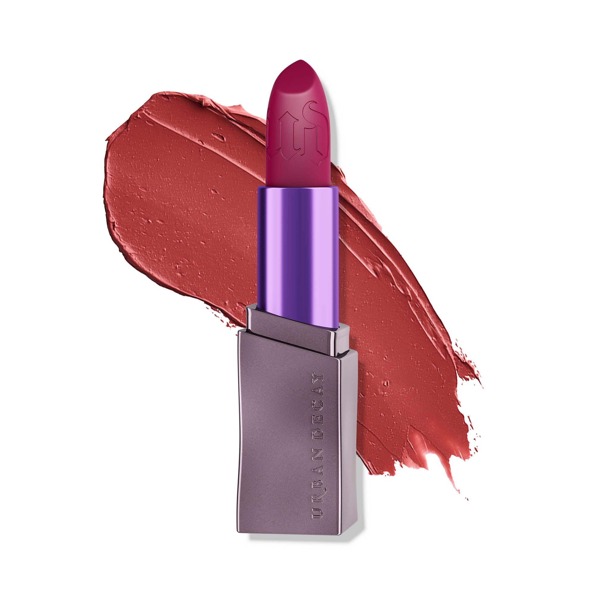 Urban Decay Vice Hydrating Lipstick Manic in cream finish swatch showing rich, moisturizing color.
