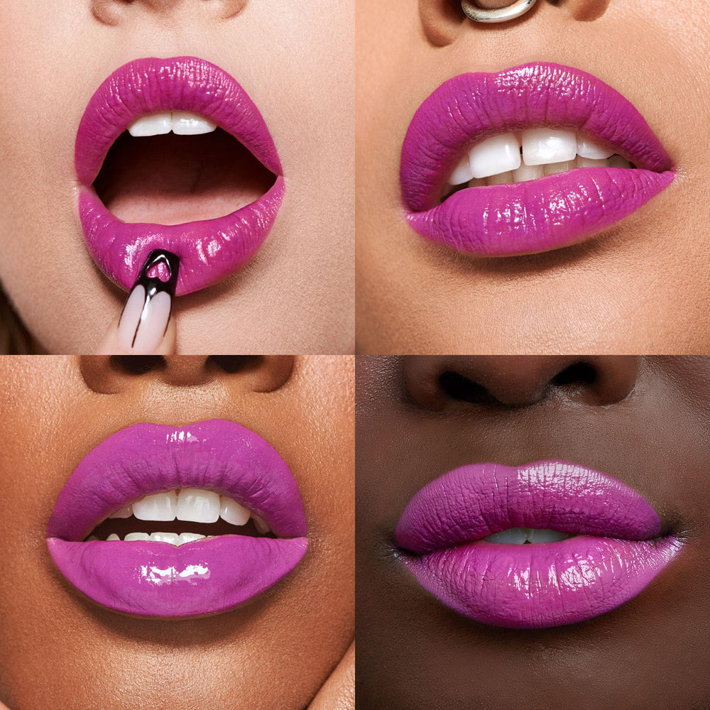 Urban Decay Vice Lip Bond instant shine close-up showing transfer-proof color