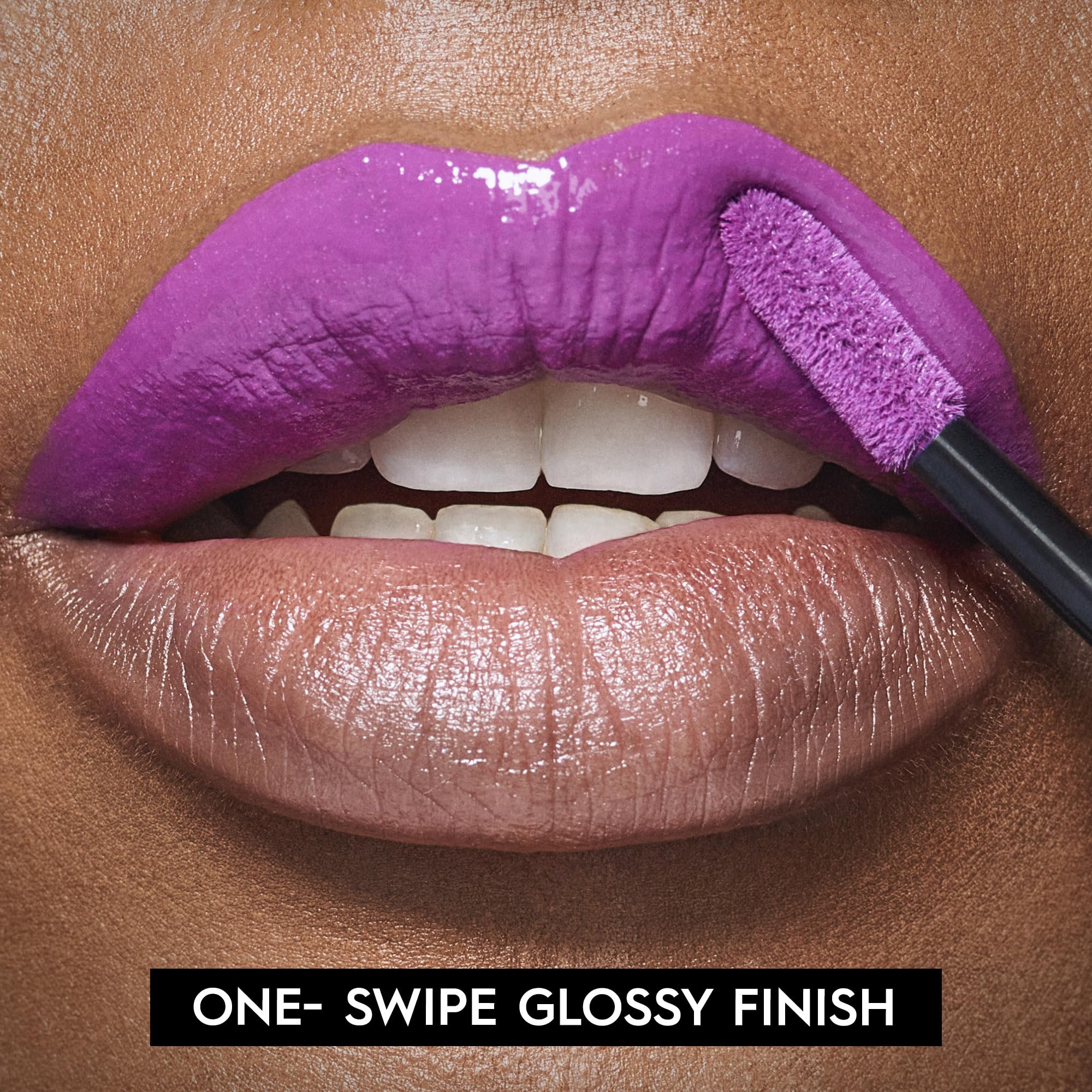 Urban Decay Vice Lip Bond Text 'Em nude swatch close-up for nude, comfortable coverage
