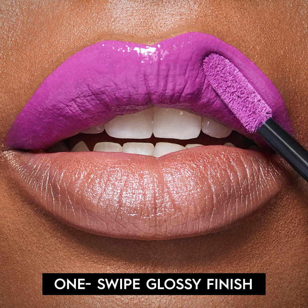 Urban Decay Vice Lip Bond Text 'Em nude swatch close-up for nude, comfortable coverage