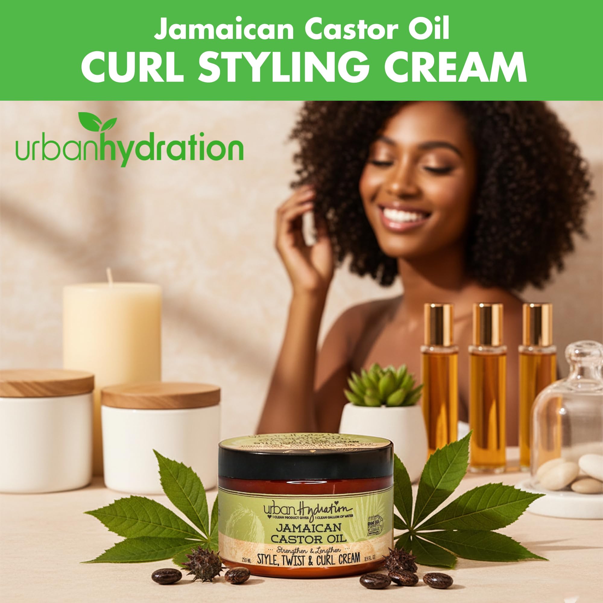 Moisturized, defined hair after using Urban Hydration Curl Cream