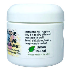 Urban ReLeaf Hippie Salve solid texture shown, ideal for small, targeted moisturization